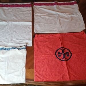 Tory Burch Red and White Dust Bag Collection